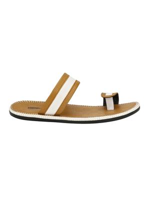 tan leatherette slip on slippers - 16346587 - Standard Image - 2
