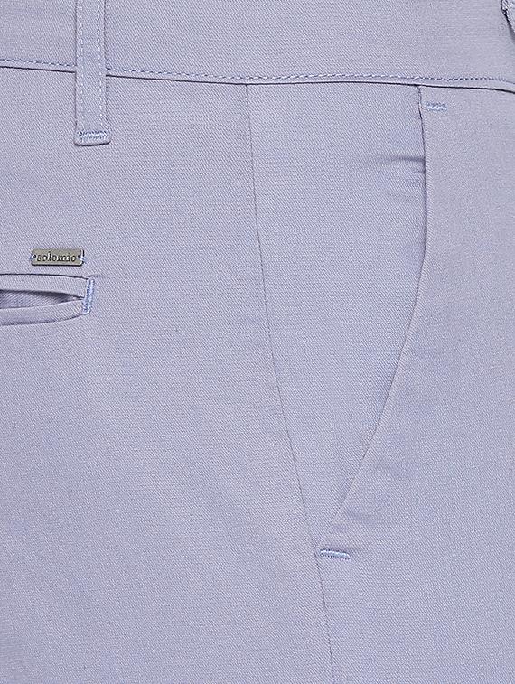 light blue solid flat front chinos - 16346932 - Zoom Image - 5