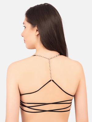 halter neck front open bra - 16346970 - Standard Image - 2