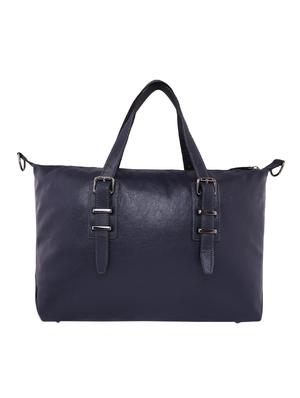 blue leatherette (pu) regular handbag - 16347327 - Standard Image - 2