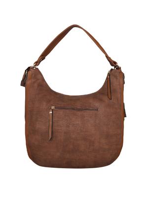 brown leatherette (pu) regular handbag - 16347334 - Standard Image - 2