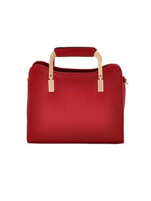 maroon leatherette (pu) messenger handbag - 16347434 - Standard Image - 2