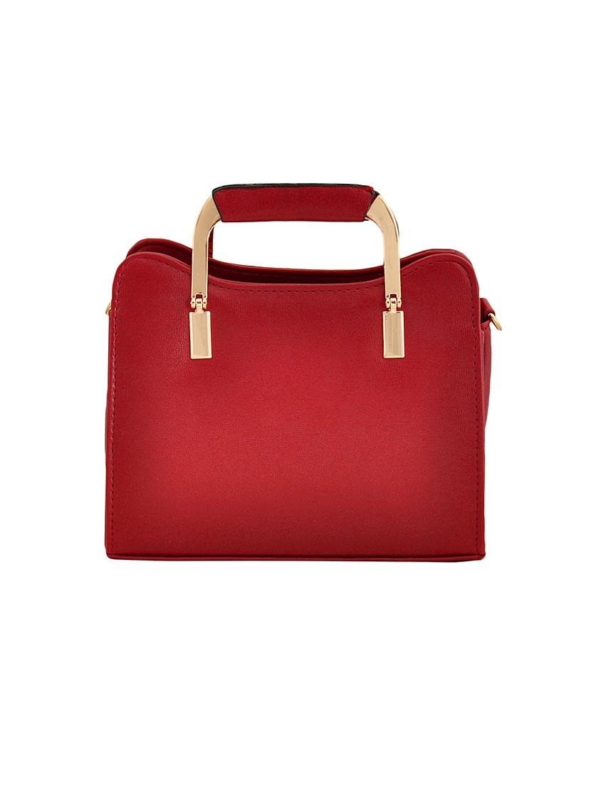 maroon leatherette (pu) messenger handbag - 16347434 - Zoom Image - 2