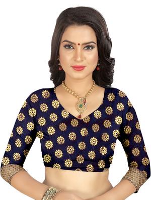 Paisley banarasi saree with blouse - 16347698 - Standard Image - 2
