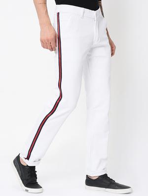 white side striped chinos - 16348145 - Standard Image - 2