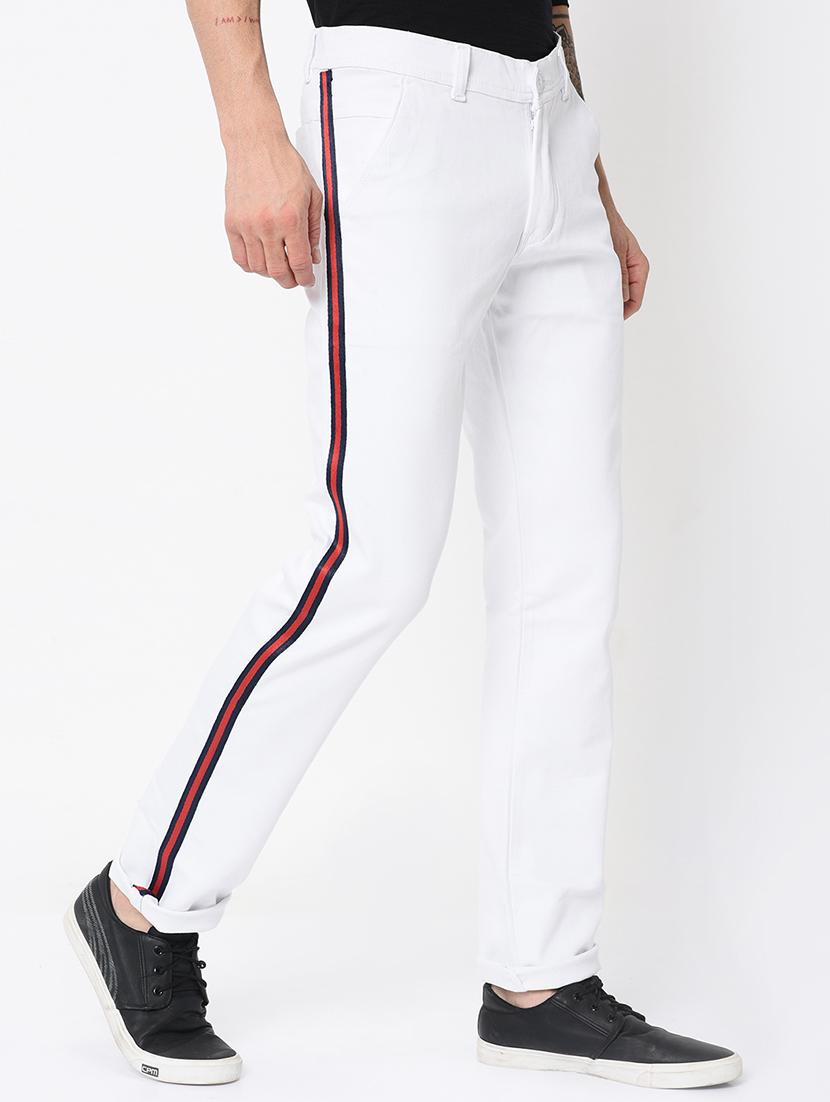 white side striped chinos - 16348145 - Zoom Image - 2