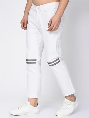 white striped chinos - 16348149 - Standard Image - 2