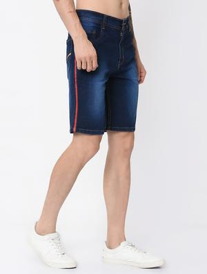dark blue side stripe shorts - 16348150 - Standard Image - 2