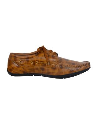 tan leatherette lace up boatshoes - 16348217 - Standard Image - 2