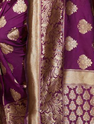 zari motifs woven saree with blouse - 16348295 - Standard Image - 2