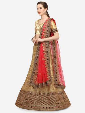 embroidered a-line lehenga - 16348642 - Standard Image - 2