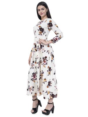pleat detail floral maxi dress - 16349343 - Standard Image - 2