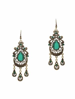 green drop earring - 16350056 - Standard Image - 2