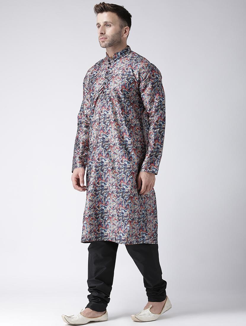 multi colored printed kurta pyjama set - 16350106 - Zoom Image - 2