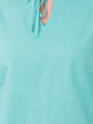 tie up neck long sleeved top - 16350942 - Standard Image - 5