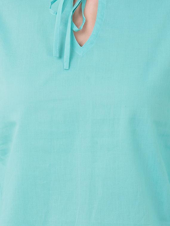 tie up neck long sleeved top - 16350942 - Zoom Image - 5