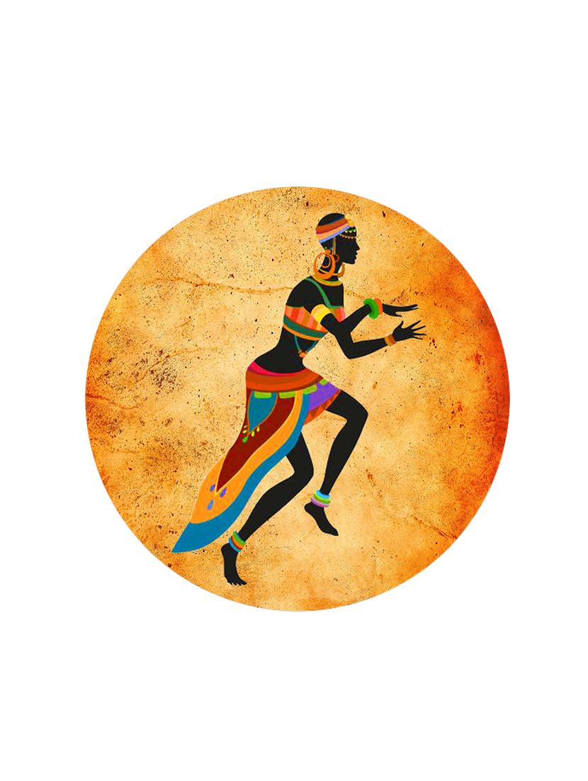 Studio Shubham wooden African dancing art wall plates for hanging(Set of 3) - 16351102 - Zoom Image - 2