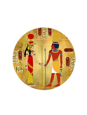 studio shubham wooden egyptian vintage art wall plates for hanging(set of 3) - 16351104 - Standard Image - 2