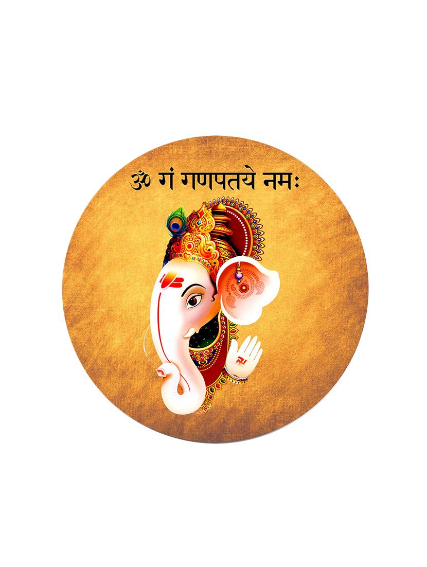 Studio Shubham wooden Lord ganesha wall plates for hanging(Set of 3) - 16351110 - Zoom Image - 2