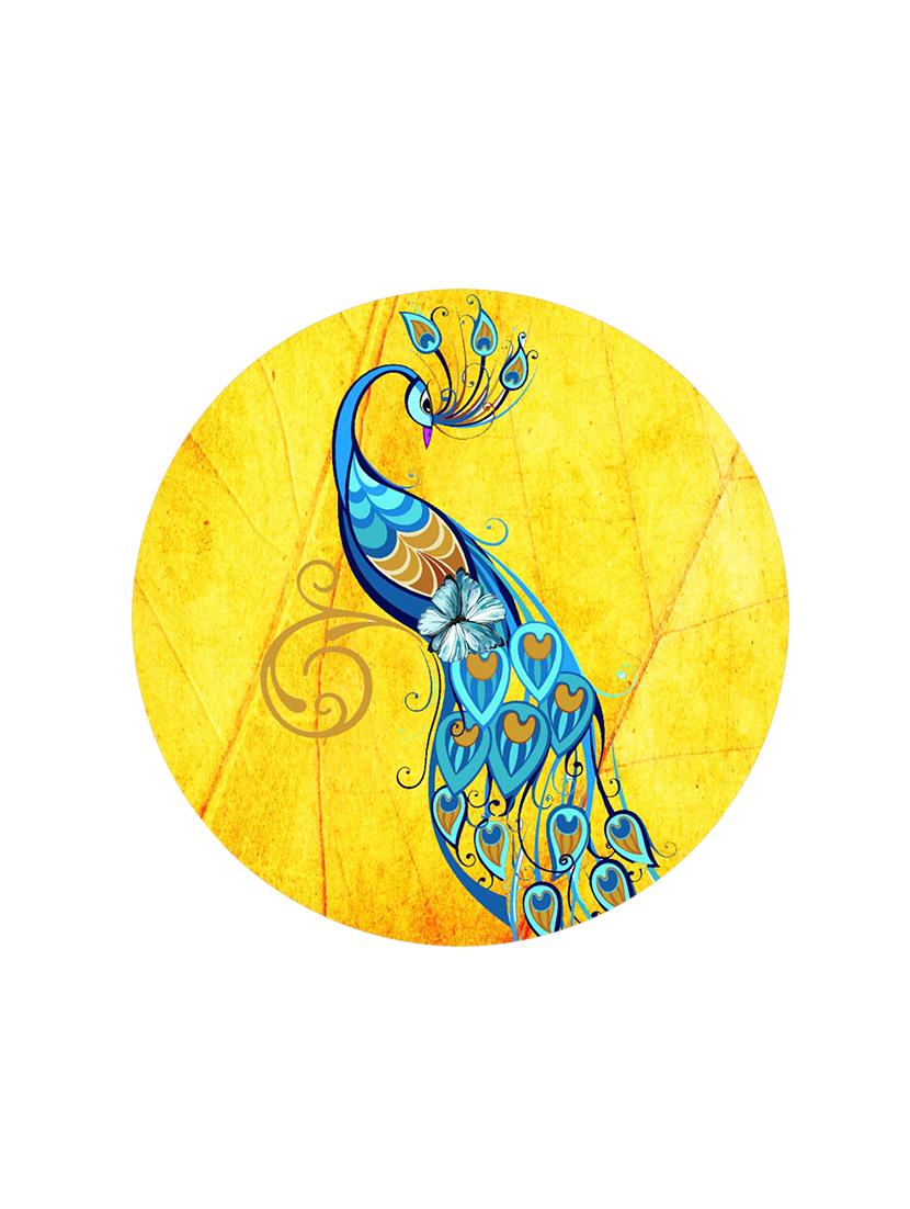 Studio Shubham wooden Designer Peacock wall plates for hanging(Set of 3) - 16351113 - Zoom Image - 2