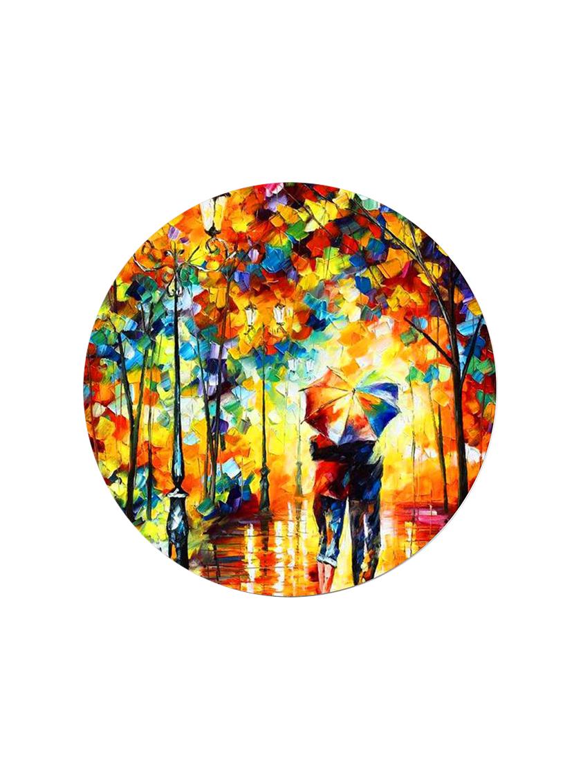 Studio Shubham wooden Abstract watercolor effect wall plates for hanging(Set of 3) - 16351118 - Zoom Image - 2
