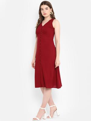 button up a-line dress - 16353690 - Standard Image - 2