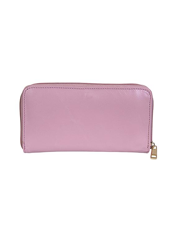 pink leather regular clutch - 16355728 - Zoom Image - 2