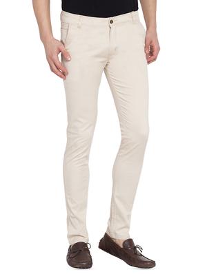 beige solid chinos - 16356595 - Standard Image - 2