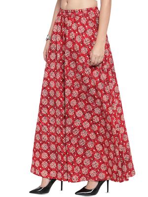 printed a-line skirt - 16356661 - Standard Image - 2