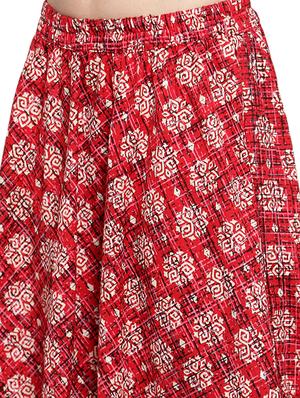 printed a-line skirt - 16356661 - Standard Image - 5
