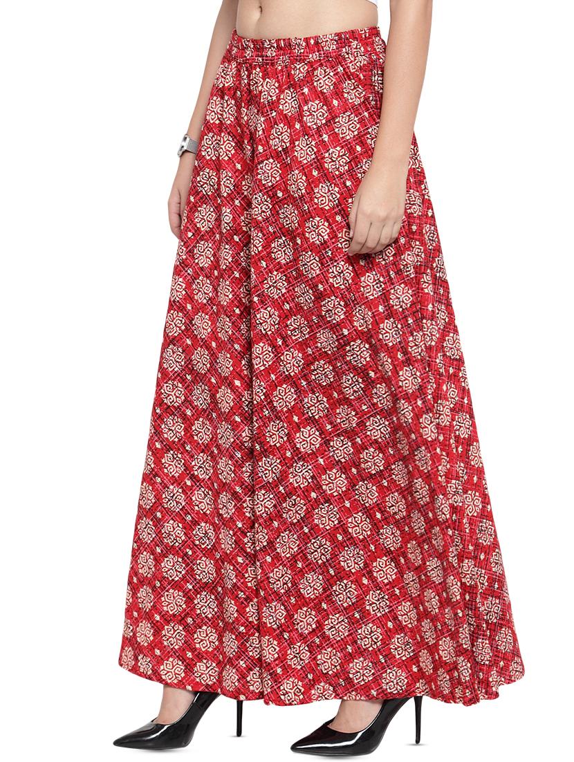 printed a-line skirt - 16356661 - Zoom Image - 2