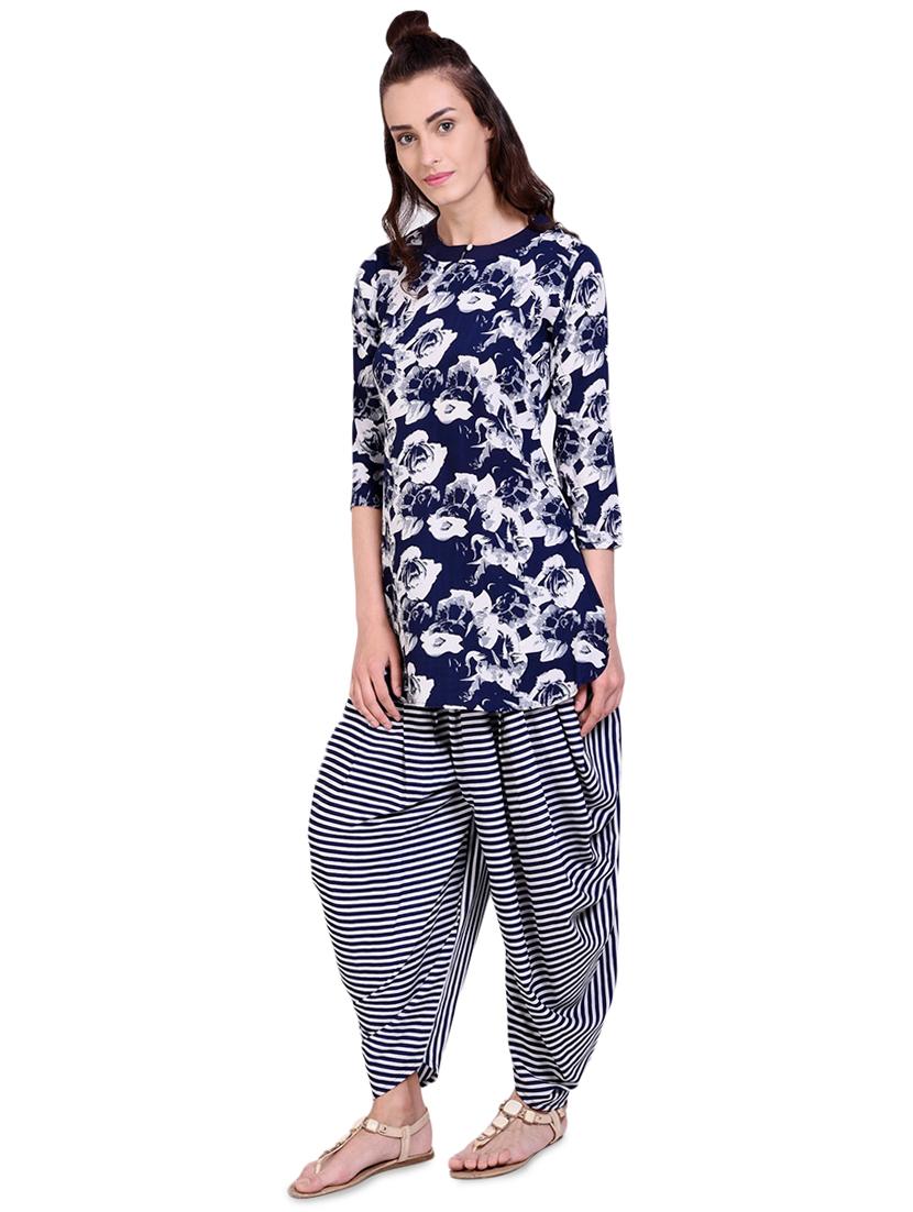 floral printed kurta salwar set - 16357019 - Zoom Image - 2