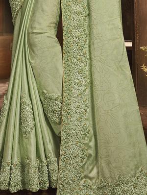 pastel embroidered saree with blouse - 16358018 - Standard Image - 2