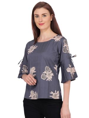 tie up sleeved floral top - 16358026 - Standard Image - 2