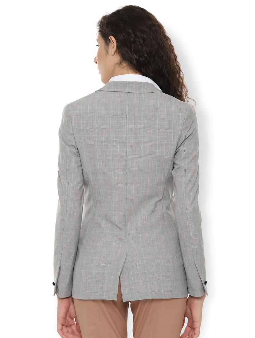 single button checkered blazer - 16358425 - Zoom Image - 2