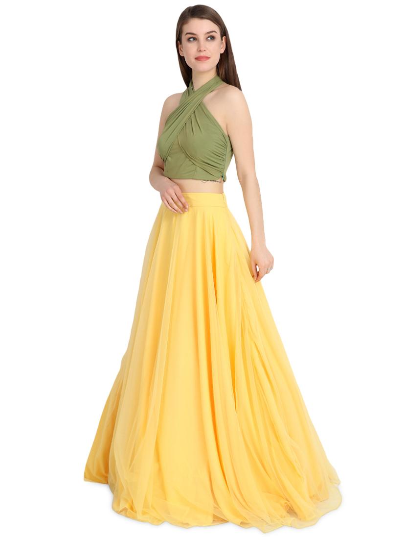 criss cross a-line lehenga - 16358813 - Zoom Image - 2