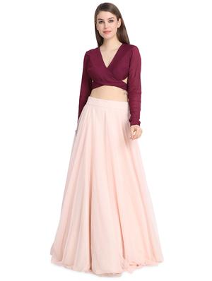 criss cross lehenga - 16358819 - Standard Image - 2