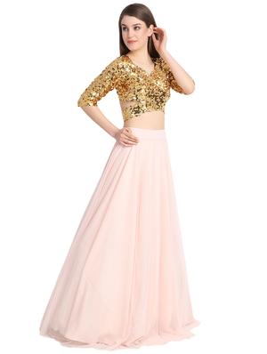 sequins a-line lehenga - 16358820 - Standard Image - 2