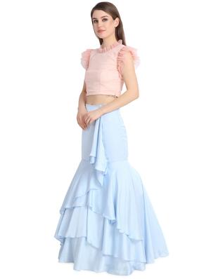 ruffle a-line lehenga - 16358825 - Standard Image - 2