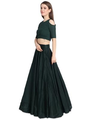 cold shoulder a-line lehenga - 16358826 - Standard Image - 2