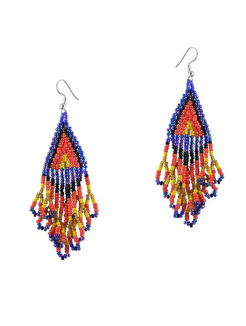 multi colored drop earring - 16358924 - Standard Image - 1