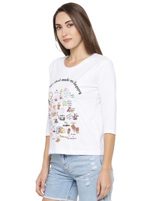 quirky print round neck tee - 16360376 - Standard Image - 2