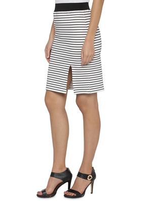 slit detail striped bodycon skirt - 16360677 - Standard Image - 2