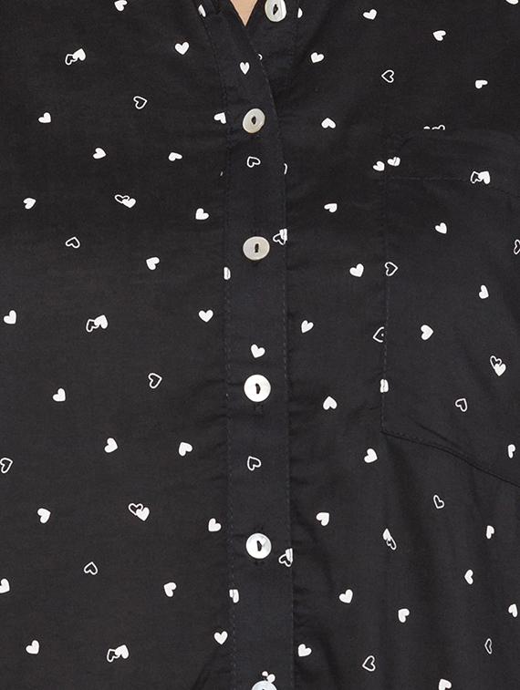 short sleeved heart print shirt - 16360875 - Zoom Image - 5