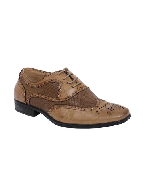 brown leather lace-up brouges - 16360929 - Very Small Image - 1