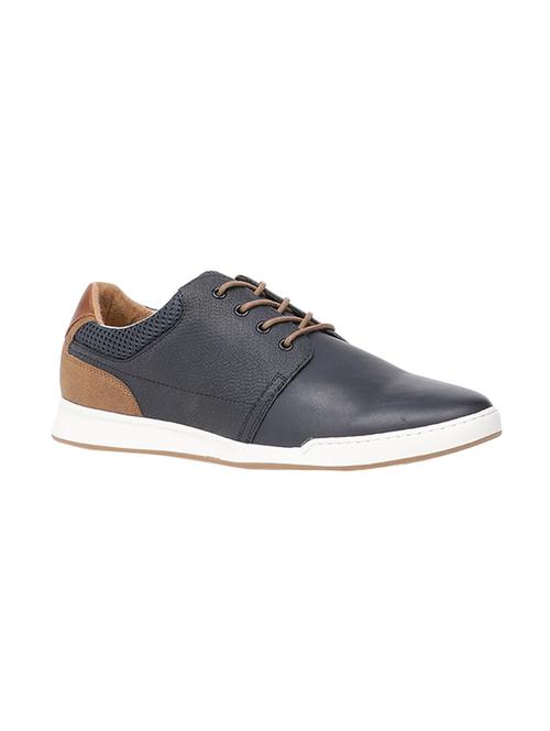 blue leatherette lace up sneakers - 16360939 - Very Small Image - 1