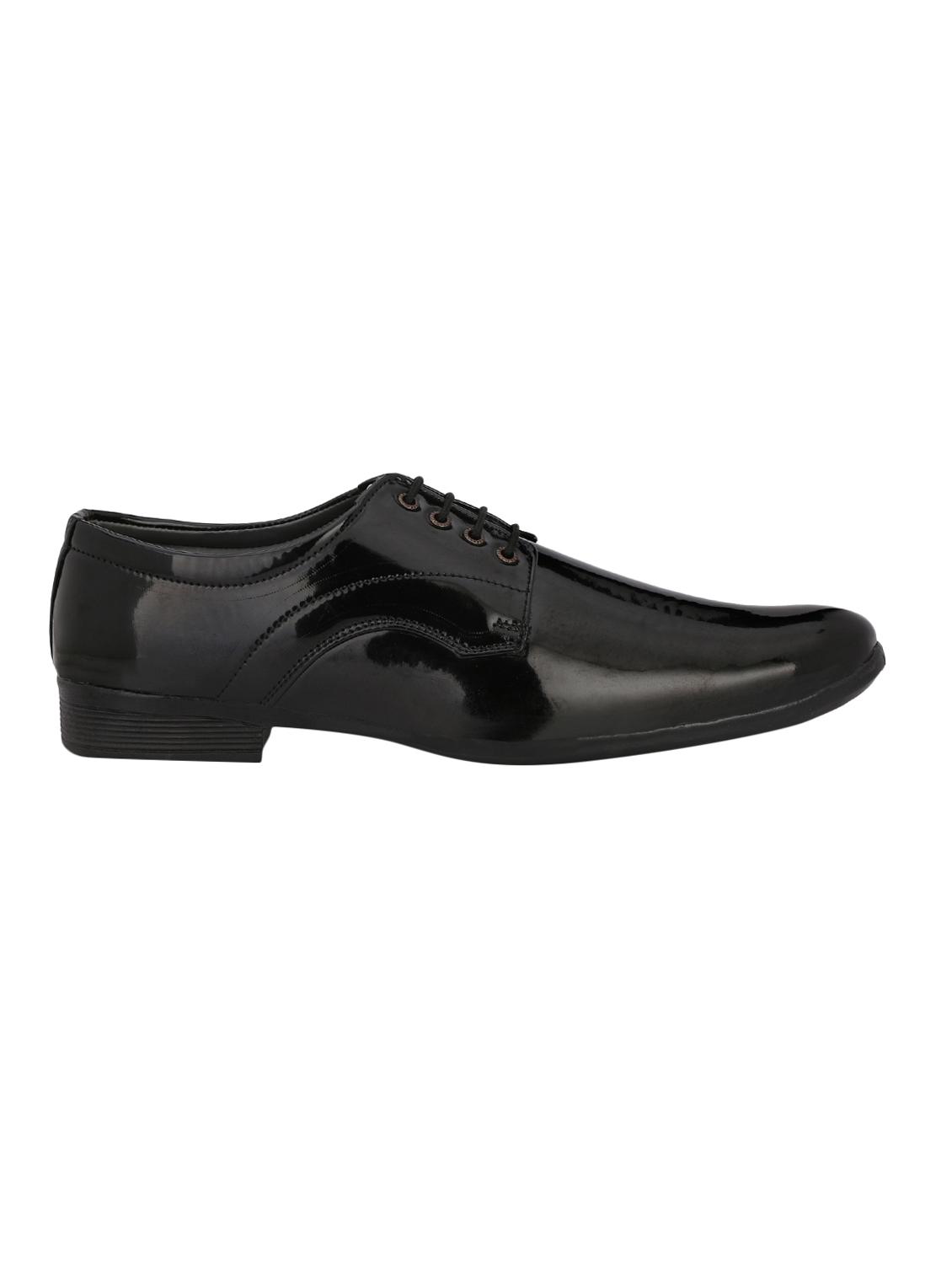 black patent leather lace-up derbys - 16361412 - Zoom Image - 2