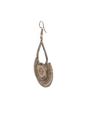 gold metal chandballi earring - 16363823 - Standard Image - 2
