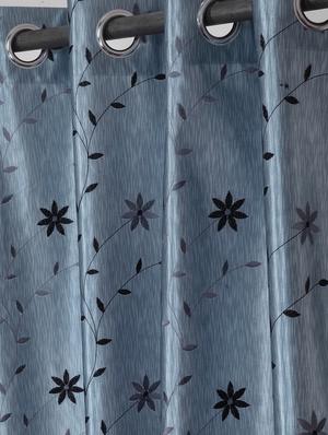 Long Size Embroidery Semi Sheer Door Curtains - 16363929 - Standard Image - 2