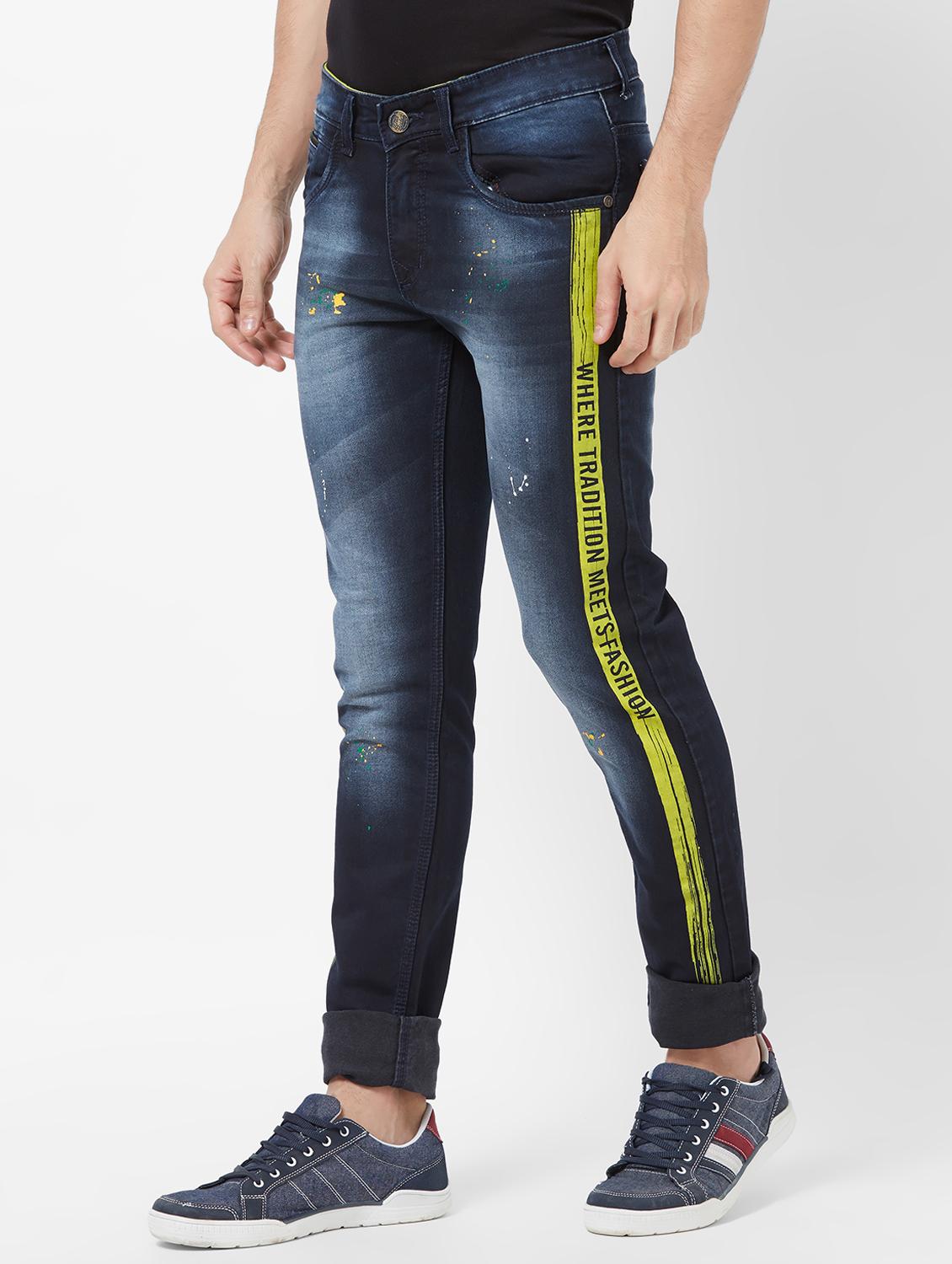 blue side tape light washed denim - 16364876 - Zoom Image - 2